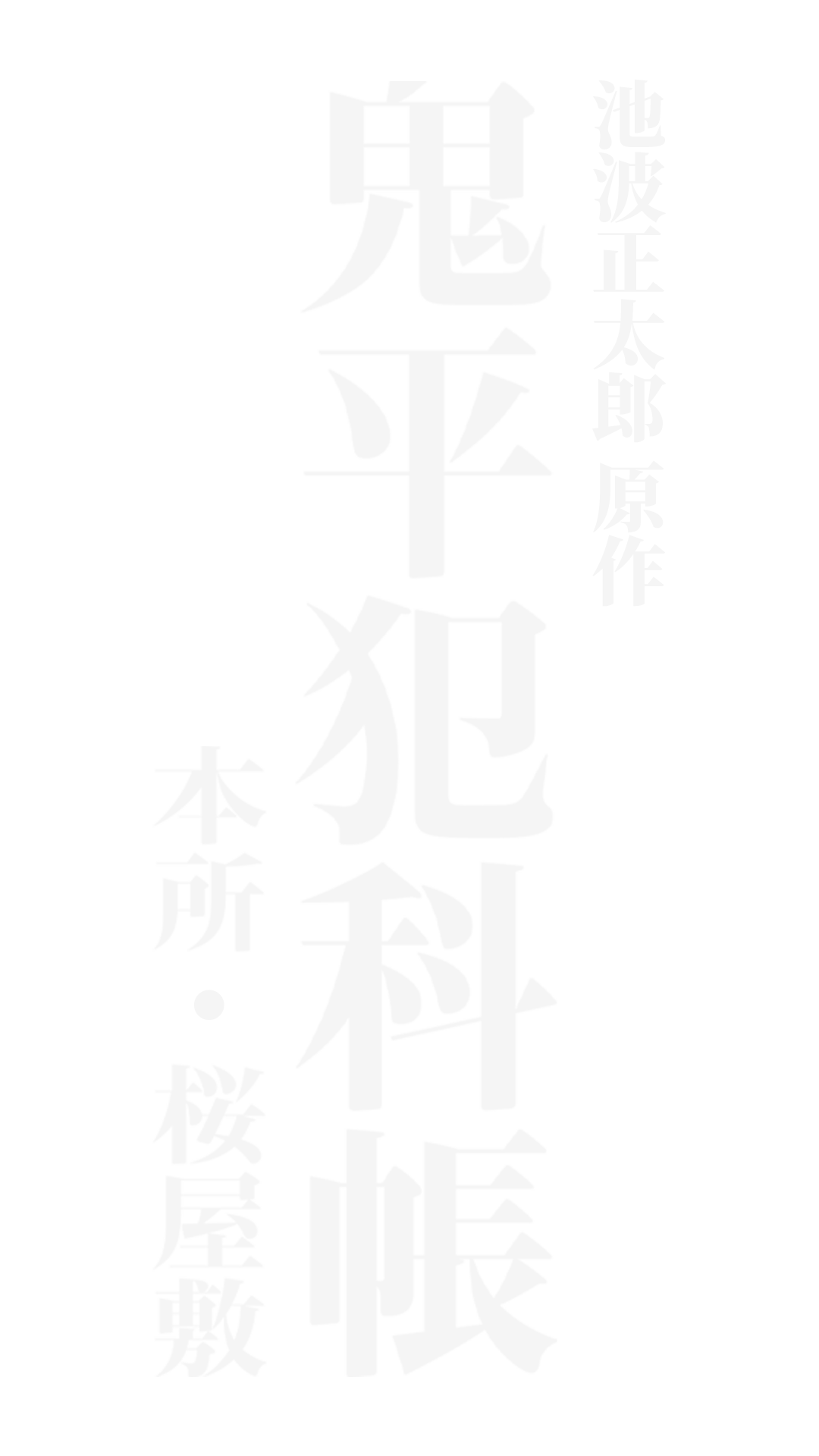 鬼平犯科帳 本所・桜屋敷 池波正太郎原作